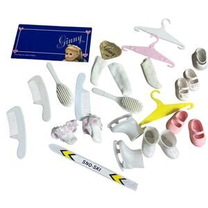 Vtg Doll Shoes Lot Vogue Little Ginny Ice Skates Boots Accessories 11 Shoes